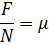 Friction on an incline coefficient