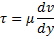 Newtons Law of viscosity